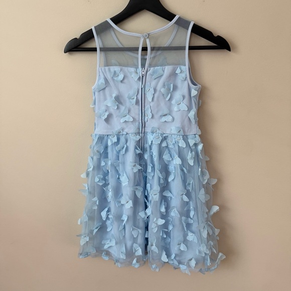 Children’s Place Girls 3D Butterfly Mesh Fit And Flare Dress - Blue 🦋 Size 6X-7 - Picture 9 of 13